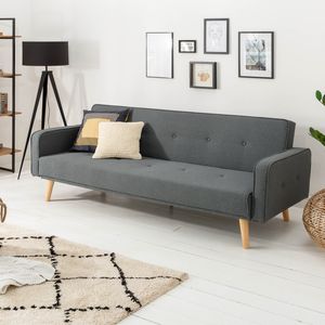 riess-ambiente Design Schlafsofa SCANDINAVIA 210cm anthrazit 3er Sofa mit hochwertigem Aufbau Schlafcouch Couch Gästesofa Gästecouch