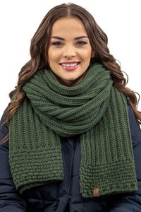 Vivisence dámsky zimný šál teplý a útulný kryt krku na zimu a jeseň teplý hrubý šál, klasický zimný šál pre ženy, vyrobený v EÚ, zelený, jedna veľkosť