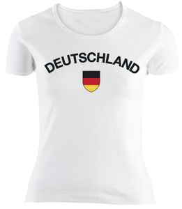 Deutschland Girlie Shirt Fußball EM 2016 Frankreich Gr. L - Girlie-Shirts