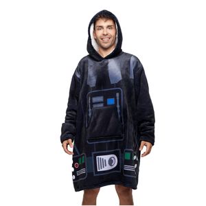 Disney Home Star Wars- Übergroße Hoodie Sweatshirt Decke mit Kapuze für Kinder- Darth Vader Oversized Sherpa Fleece Kapuzenpullover- 70x102 cm