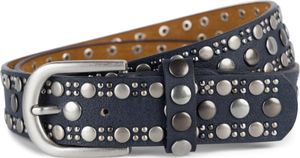 styleBREAKER Damen Nietengürtel Unifarben mit verschiedenen runden Nieten, Kunstleder Einfarbig, Hüftgürtel, Gürtel kürzbar 03010124