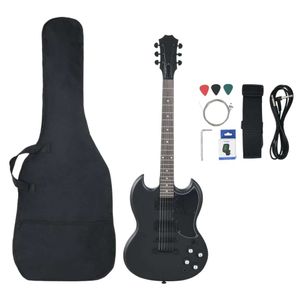 vidaXL E-Gitarre für Anfänger mit Tasche Schwarz 4/4 39"