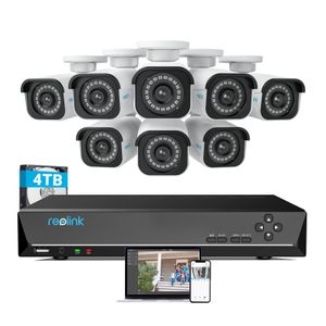Reolink 4K Überwachungskamera Set, 8X 8MP PoE IP Kamera und 16CH 4TB HDD NVR, Personenerkennung und Fahrzeugerkennung, 30M IR Nachtsicht für Aussen
