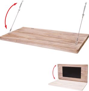 Wandtisch HWC-H48, Wandklapptisch Wandregal Tisch mit Tafel, klappbar Massiv-Holz 120x60cm Wandtisch HWC-H48, Wandklapptisch Wandregal Tisch mit Tafel, klappbar Massiv-Holz 120x60cm