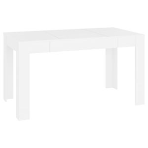vidaXL Jedálenský stôl biely 140x74,5x76 cm Materiál drevo