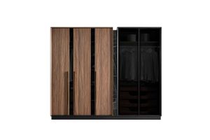 Schlafzimmer Kleiderschrank braun Holz Schrank Luxus Modern Made JVmoebel
