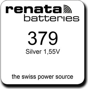 Renata Watch 379 Uhrenbatterie SR521SW AG0 0% Mercury 1,5...