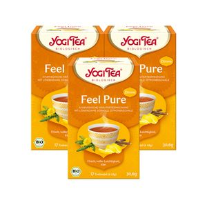 3 xYOGI TEA Feel Pure Zitrone | 3 x 30,6g