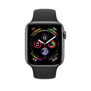Apple Watch Series 4 Aluminium Cellular Space-Grey Black, Sport Band, MTVU2FD/A, 44mm