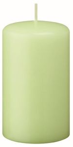 Flachkopf-Stumpenkerzen Kiwi Hellgrün 200 x Ø 50 mm, 4 Stück