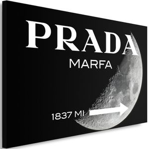 Feeby Leinwandbild Prada Marfa Mond 60x40 Wandbild auf Vlies Bilder Bild