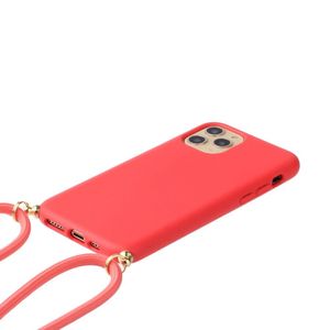 Apple iPhone 11 Pro Max Handy Hülle Band Handykette Kordel Schnur Case Rot