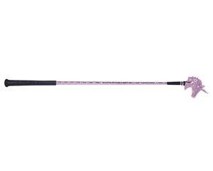 Reitgerte QHP Einhorn Glitzer rosa Herzen 65cm ARBO-INOX® Farbe - pink