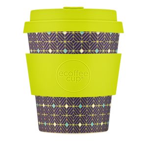 Ecoffee Cup Hubertus Primus PLA - Becher to Go 240 ml - Gelb Silikon