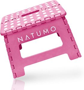 NATUMO® Premium Tritthocker Klapphocker 150kg - Faltbar Küchenhocker Klapptritt Bad-Hocker Klappbar