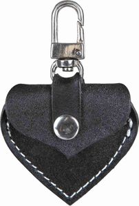 Trixie Adressherzchen aus Leder - schwarz