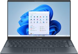 ZenBook 14 Laptop (14 Zoll, FHD 1920 x 1080, 400 Nits) Notebook (AMD Ryzen R7-5700U, 16GB RAM, 512GB SSD, Shared Grafik, Win10H) Pine Grey/QWERTZ