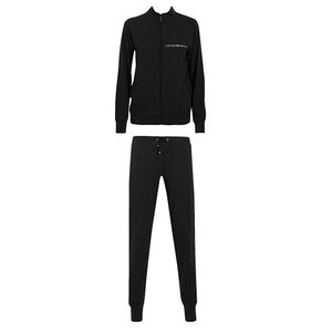 Emporio Armani Loungewear Homewear Anzug mit Zip in Blau & Schwarz Schwarz L