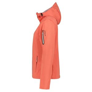 Icepeak Bridgewater Softshelljacke Damen mit Kapuze, Farbe:Koralle, Größe:42