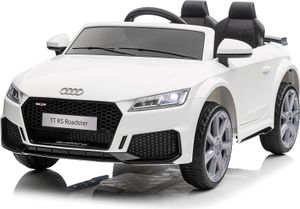 Kinder Elektro Auto Audi TT RS Roadster mit Fernbedienung Usb und Mp3 Anschluss 12V 7A.H Weiss