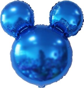 Folienballon Maus, Mouse, blau, ca. 45 cm, für Luftbefüllung
