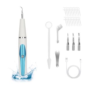 Elektrischer Zahnstein-Entferner Zahnreiniger Zahnstein-Entferner USB-Lade-Zahnreinigungsset mit oralem Endoskop Blau