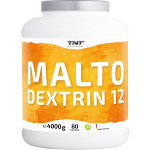 TNT Maltodextrin DE12 Kohlenhydrat Pulver für optimale Energieversorgung, gut für Shakes 4000g ohne Geschmack