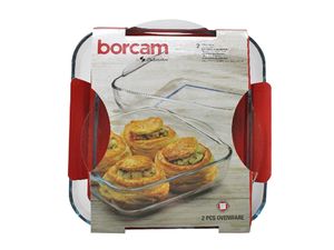 Pasabahce 159028 Borcam Set 2pcs Quadrat Schale