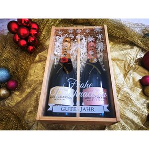 Moet et Chandon Champagner Geschenkbox / Impérial Brut / Rosé / Schneeflocke