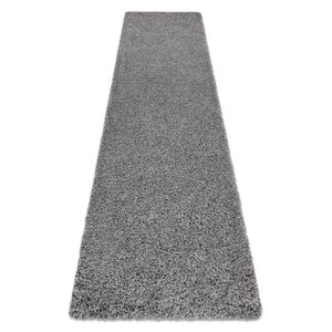 Teppich, Läufer SOFFI shaggy 5cm grau - in die Küche, Halle, Korridor Grau 80x300 cm