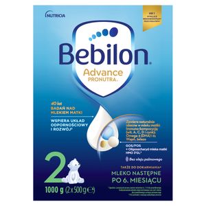 Bebilon 2 Advance Pronutra následné mlieko po 6 mesiacoch 1000 G (2 X 500 G)