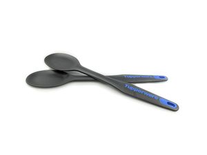 TUPPERWARE Griffbereit Kochlöffel(2) schwarz-blau D174 Rührlöffel TOP-Kochlöffel + SPÜLTUCH