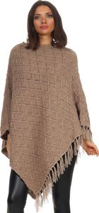 Mississhop Damen Poncho mit Kaschmir und Wolle Hochwertiges Cape XXL Umhängetuch Strick Pullover mit Quasten 3014 Mocca Mississhop Damen Poncho mit Kaschmir und Wolle Hochwertiges Cape XXL Umhängetuch Strick Pullover mit Quasten 3014 Mocca