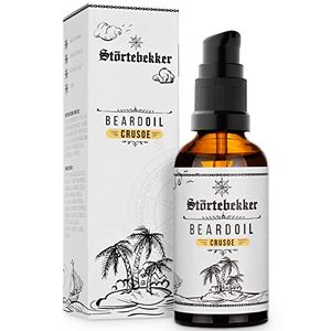 Störtebekker Premium Bartöl Crusoe - Bartpflege Öl Herren für die tägliche Bartpflege - 50 ml Pumpspender - Angenehmer Duft - Vegan Beard Oil
