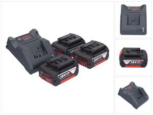 Nabíječka baterií Bosch GAL 18V-20 10,8 - 18 V 2 A ( 2607226281 ) + 3x GBA 18 V 5,0 Ah ( 3x 2607337069 )