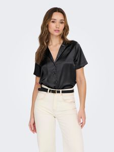 Elegante Hemd Bluse mit Knöpfen Glänzendes Satin Shirt Top JDYFIFI | XXL