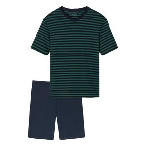 Schiesser schlafanzug pyjama schlafmode Essentials Nightwear dunkelgrün 56