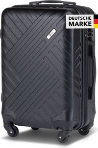 Xonic Design Reisekoffer mit Rollen 360° - ABS Hartschalen-Koffer Trolley mit Zahlenschloss in Handgepäck M-L-XL-Set (Schwarz, M) Xonic Design Reisekoffer mit Rollen 360° - ABS Hartschalen-Koffer Trolley mit Zahlenschloss in Handgepäck M-L-XL-Set (Schwarz, M)