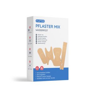 FLEXEO Pflaster Mix wasserfest beige, 4 Pflastertypen, 50 Pflaster