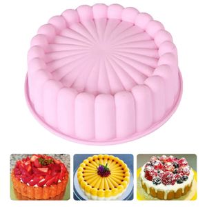 Silikon Kuchenform Runde Backform 20 cm Sonnenblume Kuchenform für Käsekuchen,Brownies,Pasteten Rosa Küche Silikon Formen