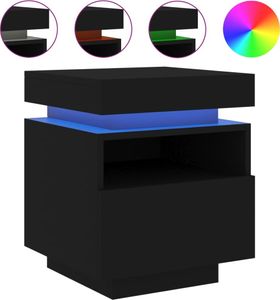 vidaXL Nočný stolík s LED osvetlením čierny 40x39x48,5 cm vidaXL Nočný stolík s LED osvetlením čierny 40x39x48,5 cm