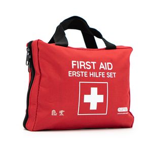 FLEXEO Erste-Hilfe-Tasche rot 103-teilig, Notfallset für Unterwegs, 1 Stück