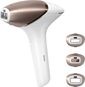 Philips | IPL-Haarentferner mit SenseIQ | BRI973/00 | Lampenlebensdauer (Blitze) 450.000 | Anzahl der Leistungsstufen 5 | Weiß/Roségold