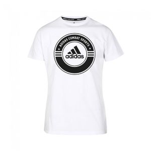 Adidas Combat Sports T-Shirt Weiss Schwarz Größe XL