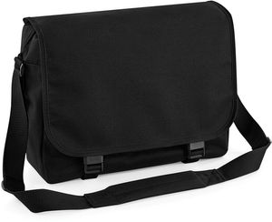 Taška cez rameno BagBase Messenger Bag BG21 Black 38 x 30 x 12 cm