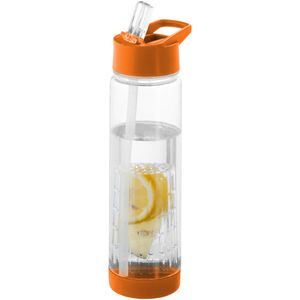 Bullet Trinkflasche Tutti Frutti mit Frucht-Einsatz PF155 (25,9 x  7,1 cm) (Transparent/Orange)