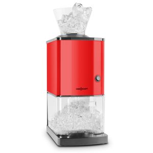 OneConcept Crushed Ice Maschine, Schneller Crushed Ice Maker mit Auffangschale, Eiscrusher Elektrisch mit 3,5L Fassungsvermögen, Tragbare Eiscrusher Maschine, Crushed Ice-Maschinen für 15kg/h