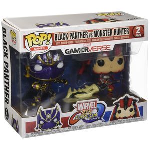 Funko Pop - Marvel vs Capcom-Black Panth & Monster Hunter