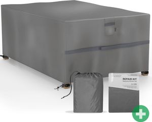 SANZARO Abdeckung Gartenmöbel Winterfest - 600D Oxford, Schwerlast 320g, Schutzhülle für Gartentisch Sitzgruppe Balkonmöbel - 180x120x70cm