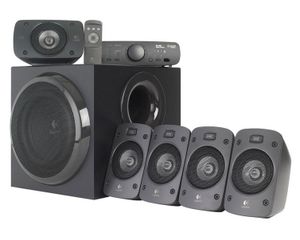 Logitech Z906 5.1 Speaker System PC-Lautsprechersystem, 5 Aktiv-Lautsprecher, Subwoofer, 500 Watt RMS, Dolby Digital/THX, Funkfernbedienung